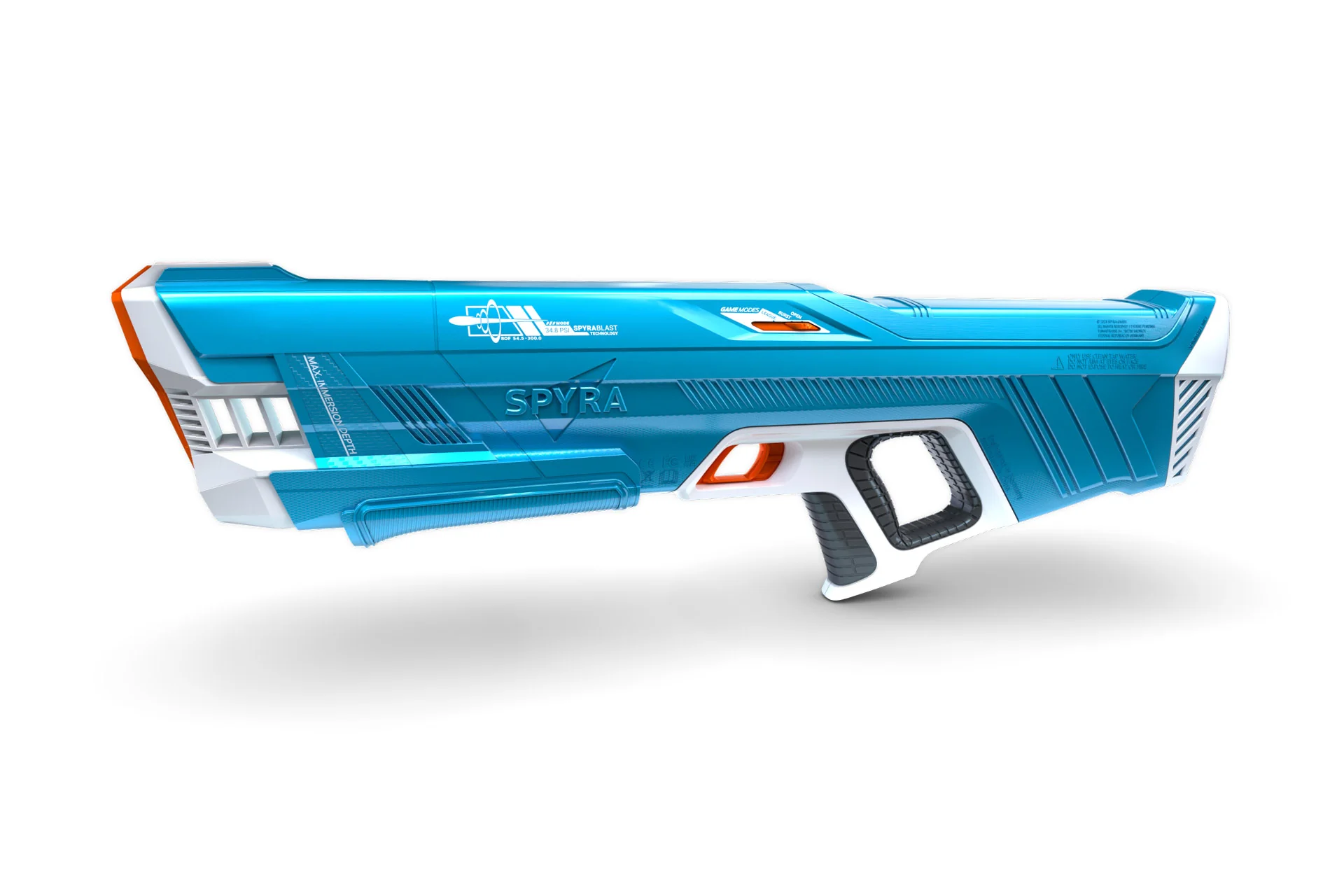 SpyraThree water blaster in red and blue with SpyraBlast Technology